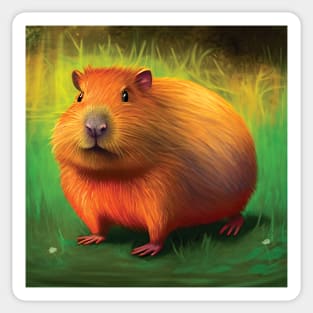 Cute Guinea Pig Art Sticker